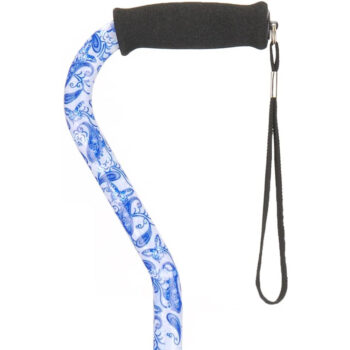 1070CH Nova Offset Adjustable Cane Blue Porcelain (300 Lbs Weight Capacity)