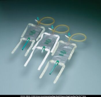 150819 BARD Urinary Leg Bag Dispoz-a-Bag Anti-Reflux Valve 19 oz. Vinyl (RX)
