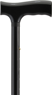 3010BK Nova Straight Wood Derby Handle Adjustable Folding Cane Black
