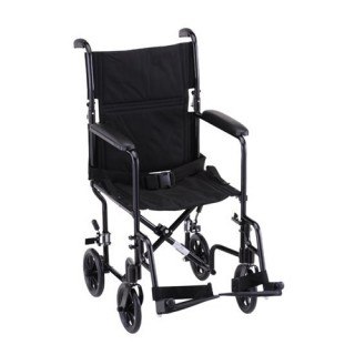 329BK Nova Light Weight Transport Wheelchair 19"BLACK