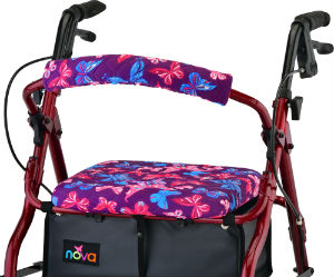 4007PB Nova Seat and Back Cover for Rolling Walker Butterflies