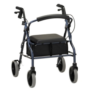 4220BL Nova 20" Zoom 4-Wheel Walker (20" High Seat,8" Wheels) Blue