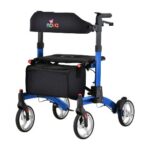 4329BL Nova Monarch Open & Fly Rollator Blue (300 Lbs Weight Capacity)