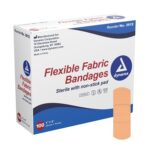 3612 Dynarex Adhesive Bandages 1"x3' Box of 100 Sterile