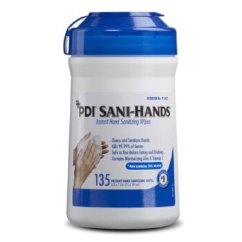 P13472 Sanitizing Skin Wipe Sani-Hands Tub 135ct