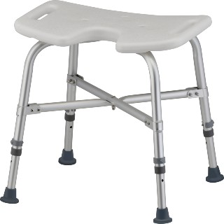 9051 Nova Heavy Duty Bath Chair with Hygienic cutout (500 Lbs Weight Capacity)