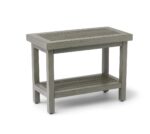 G2-500X1 Medline Aluminum and Faux Wood Bath Bench (200 Lbs Weight Capacity) 24"W x 12"D x 18"H