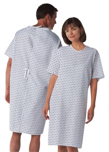 MDTPG3ROLDEMZ Medline Overlap Back Tie Patient Gowns