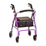4202CPL Nova GetGo Classic 4-Wheel Walker with Seat (300 Lbs Weight Capacity) PURPLE
