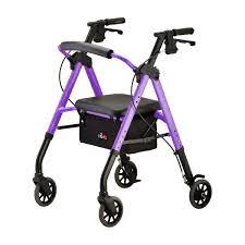 4289PL Nova Star HD 4-Wheel Walker Heavy Duty (450 Lbs weight capacity) PURPLE