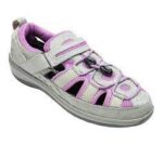 OrthoFeet Women's Sandal Shoe Naples GREY / LILAC