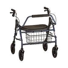 4216BL Nova Mighty Mack Heavy Duty 4-Wheel Walker BLUE (500 Lbs Weight Capacity)