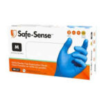 NTR5003BE Medisca Safe-Sense PF Nitrile Exam Gloves Medium Box of 100 (5743-01)