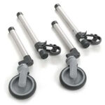 6267 Invacare Wheels 5" Swivel with Glide Tips, Pair