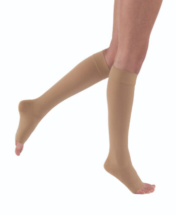 114696 Jobst Relief Knee-High, OT Compression Stockings 20-30mmHg Large/Full Calf Beige
