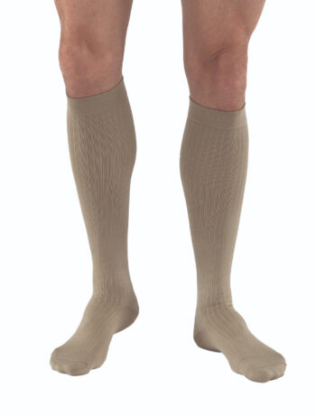 110798 Jobst Men's Knee Hi Dress Socks 8-15mmHg Khaki Large