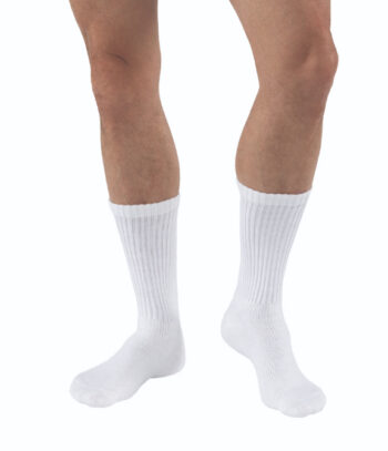 110837 Jobst SensiFoot Diabetic Sock Crew White Medium