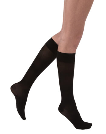 6055901 Jobst Ultrasheer Knee 8-15mmHg Compression Stockings Medium, Black (Shoe Size 7-9)